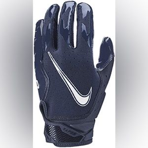 Nike Vapor Jet Navy Blue Football Gloves Medium